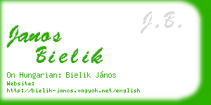 janos bielik business card
